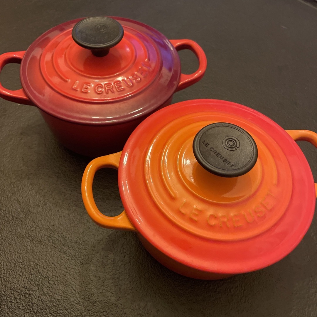 LE CREUSET(ルクルーゼ)の【ル・クルーゼ】LE CREUSET ココットロンド14cm 2個セット インテリア/住まい/日用品のキッチン/食器(鍋/フライパン)の商品写真