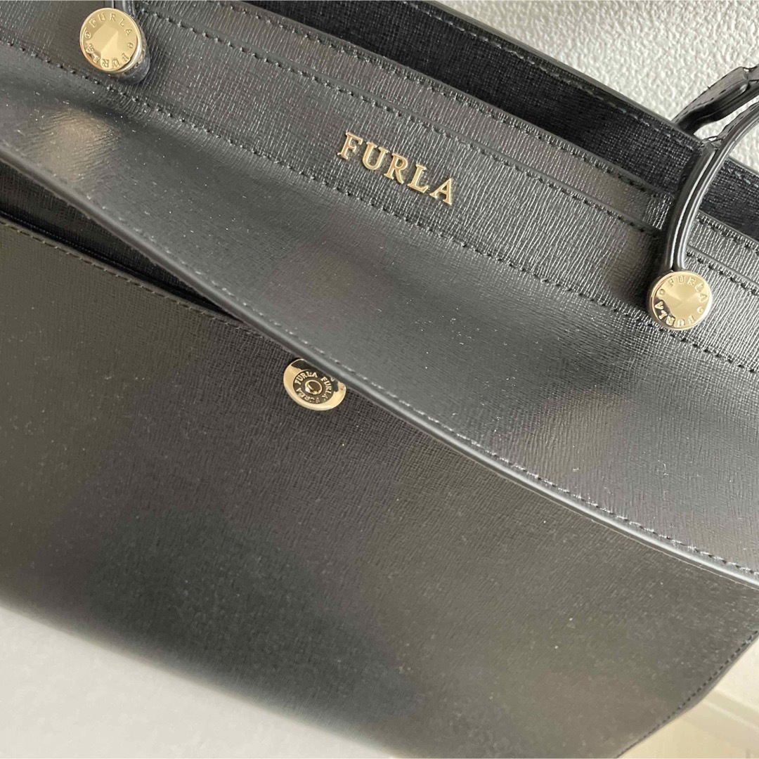FURLA/フルラ STELLA トートバッグ ラージ 黒(NERO•ブラック)