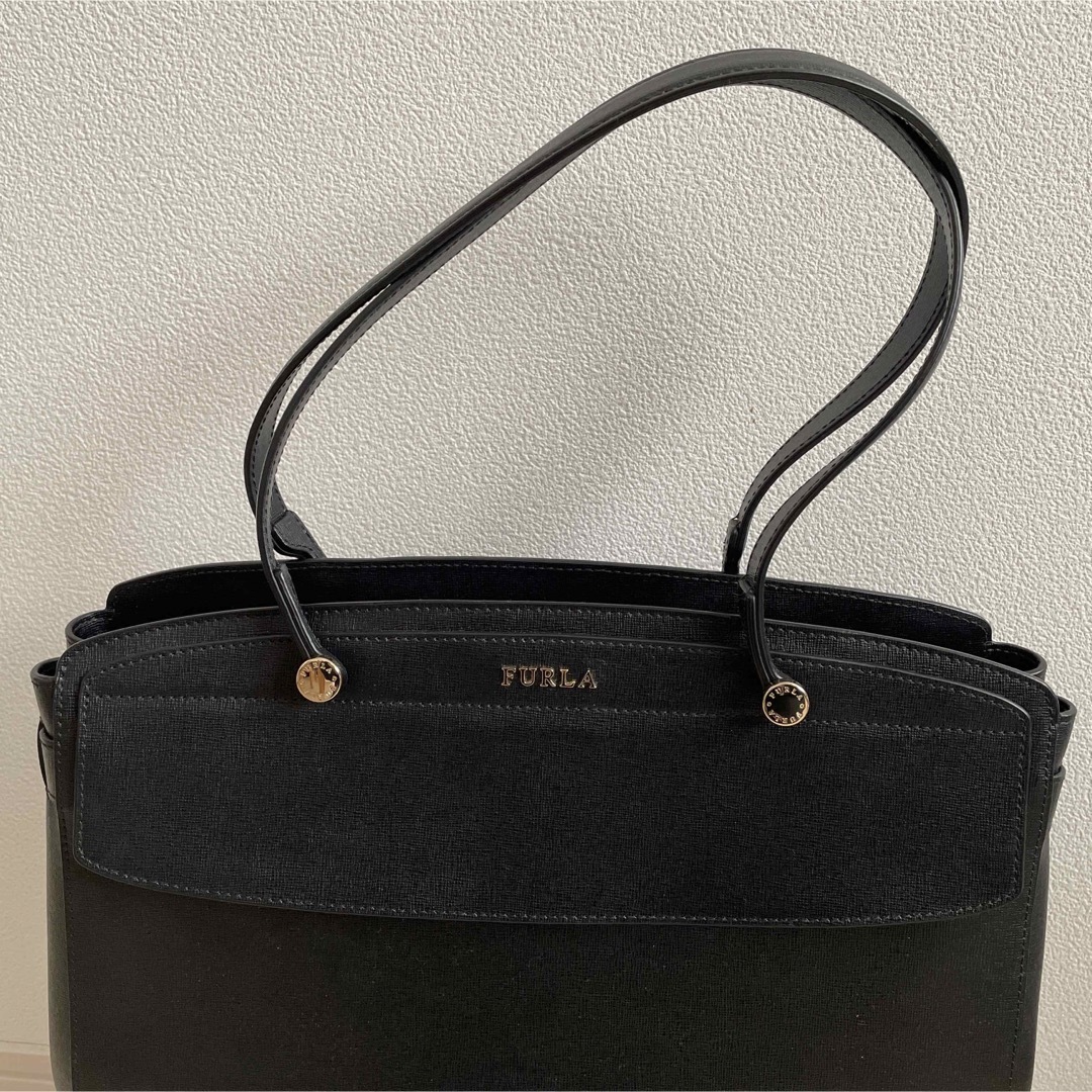 FURLA/フルラ STELLA トートバッグ ラージ 黒(NERO•ブラック) | フリマアプリ ラクマ