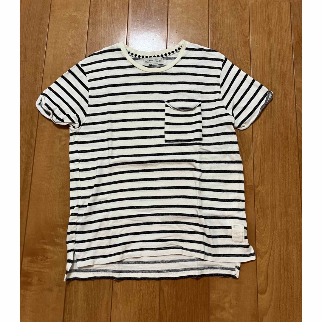 ZARA KIDS(ザラキッズ)のZARA BOYS 半袖ボーダーTシャツ　ザラキッズ 122cm120cm キッズ/ベビー/マタニティのキッズ服男の子用(90cm~)(Tシャツ/カットソー)の商品写真