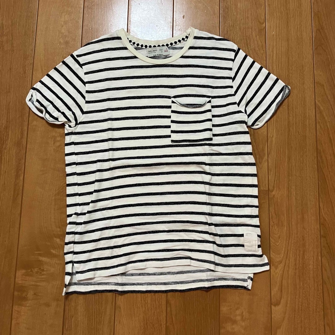 ZARA KIDS(ザラキッズ)のZARA BOYS 半袖ボーダーTシャツ　ザラキッズ 122cm120cm キッズ/ベビー/マタニティのキッズ服男の子用(90cm~)(Tシャツ/カットソー)の商品写真