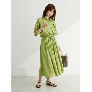 ショコラフィネローブ(chocol raffine robe)のchocol raffine robe インド綿 襟付きワンピース(ロングワンピース/マキシワンピース)