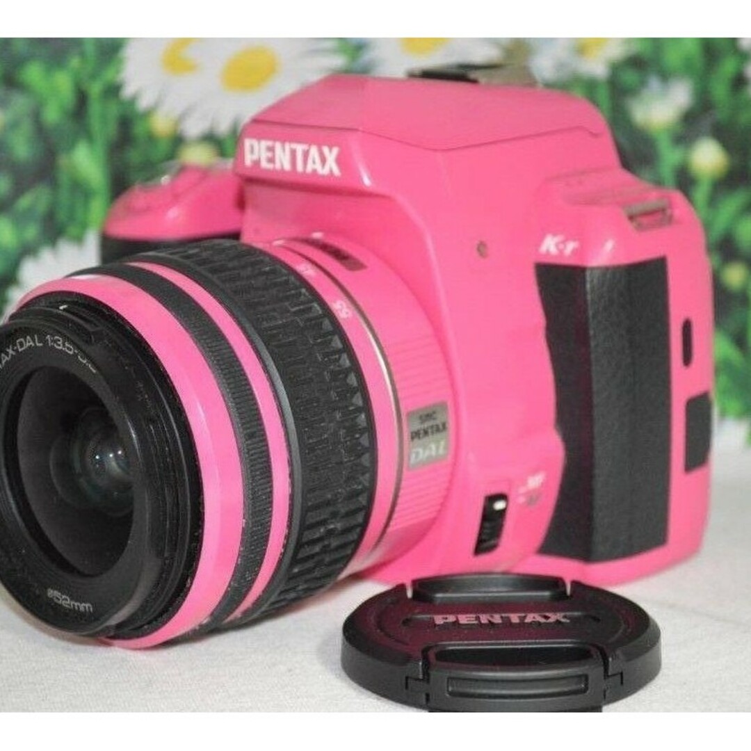 Pentax K-rダブルズームセット☆イエロー×ブラック☆新品SDカード付き