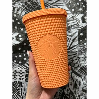 北米　スターバックス　シャイニー　オレンジ　タンブラー　24oz キラタン