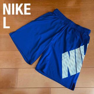 NIKE ナイキ ラインデザイン ハーフパンツ 青 ブルー バスパン M