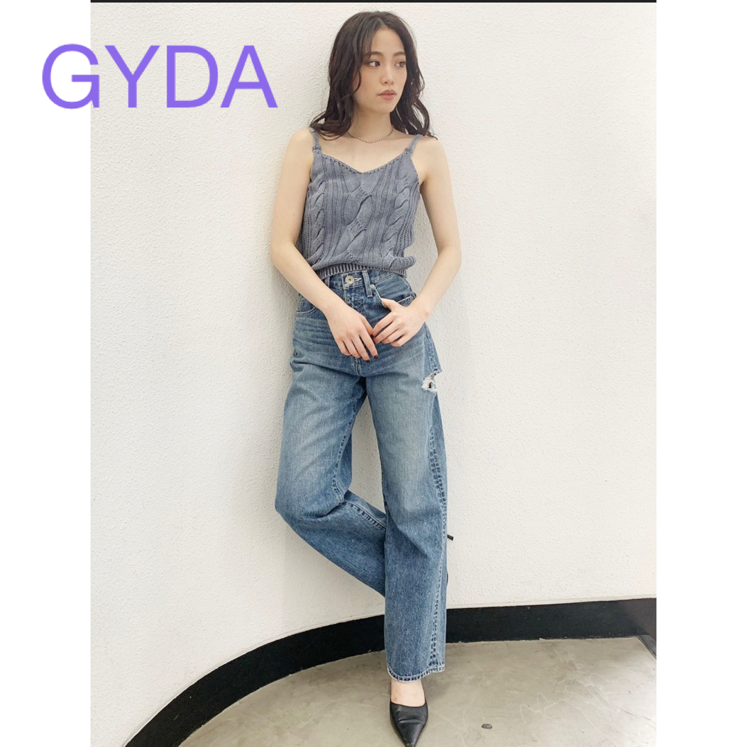 GYDA - ☆美品☆GYDA SIDE RIPPED H/W ワイドデニムパンツの通販 by