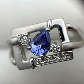 pt900 タンザナイト0.62ct ダイヤ0.1ct リングの通販 by Am's shop|ラクマ