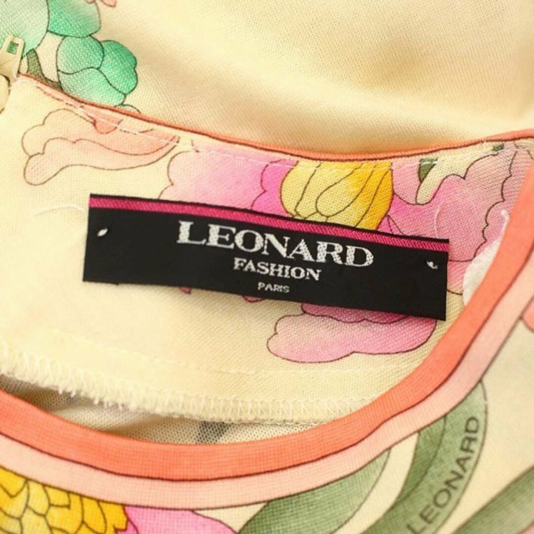 LEONARD(レオナール)のレオナール fashion 花柄 長袖ワンピース ロング リボンベルト付き レディースのワンピース(ロングワンピース/マキシワンピース)の商品写真