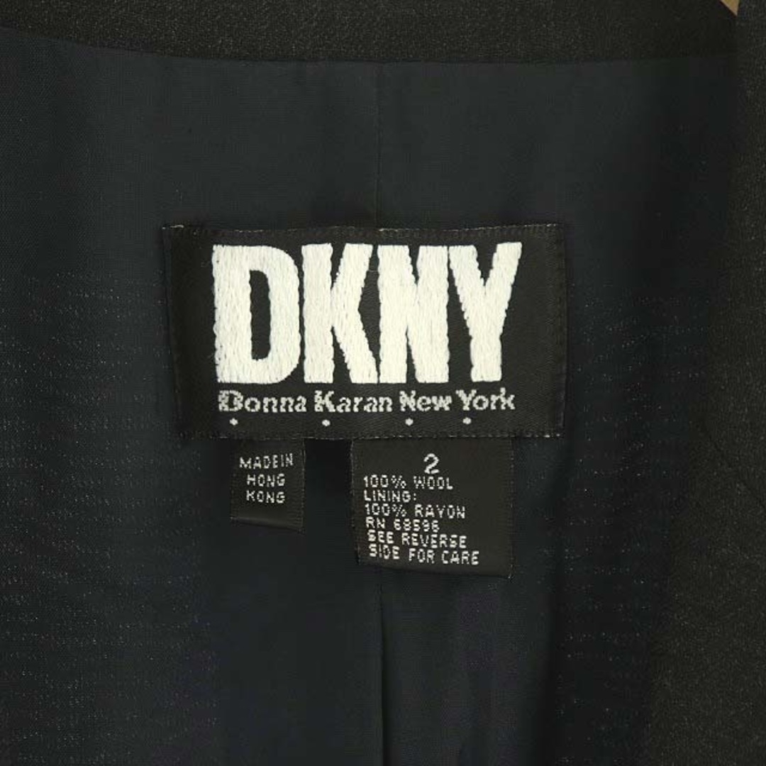 DKNY(ダナキャランニューヨーク)のダナキャランニューヨーク 1B テーラードジャケット 総裏地 2 黒 チャコール レディースのジャケット/アウター(その他)の商品写真