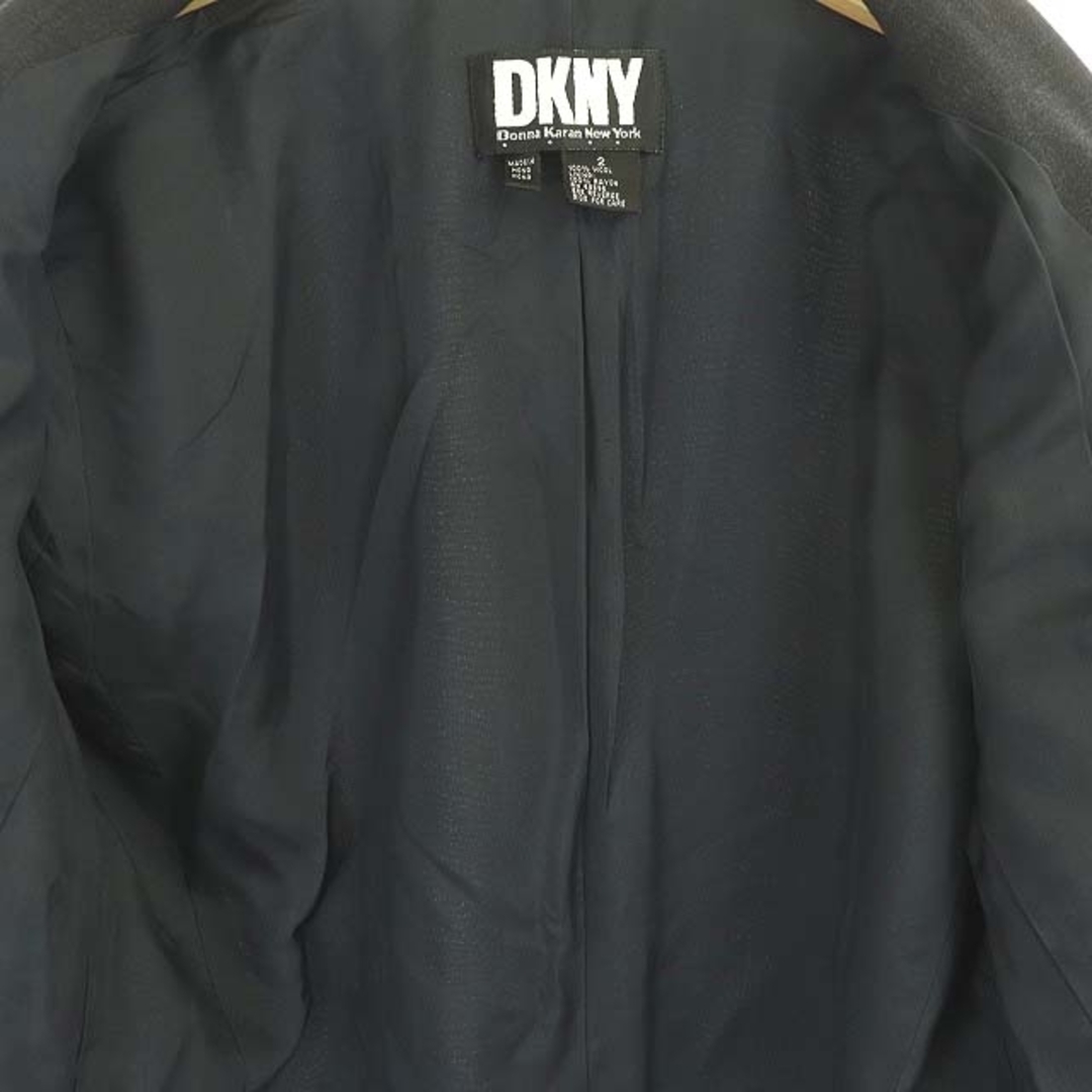 DKNY(ダナキャランニューヨーク)のダナキャランニューヨーク 1B テーラードジャケット 総裏地 2 黒 チャコール レディースのジャケット/アウター(その他)の商品写真