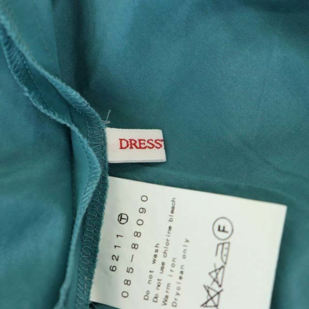 ドレステリア DRESSTERIOR シルクブラウス 半袖 シルク 緑 グリーン