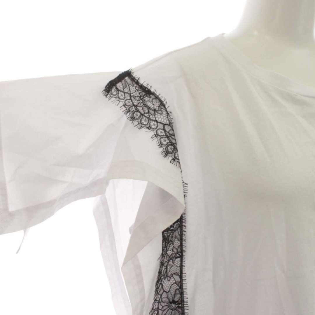 ANNA MOLINARI(アンナモリナーリ)のアンナモリナーリ タグ付き カットソー Tシャツ レース 半袖 42 白 レディースのトップス(カットソー(半袖/袖なし))の商品写真