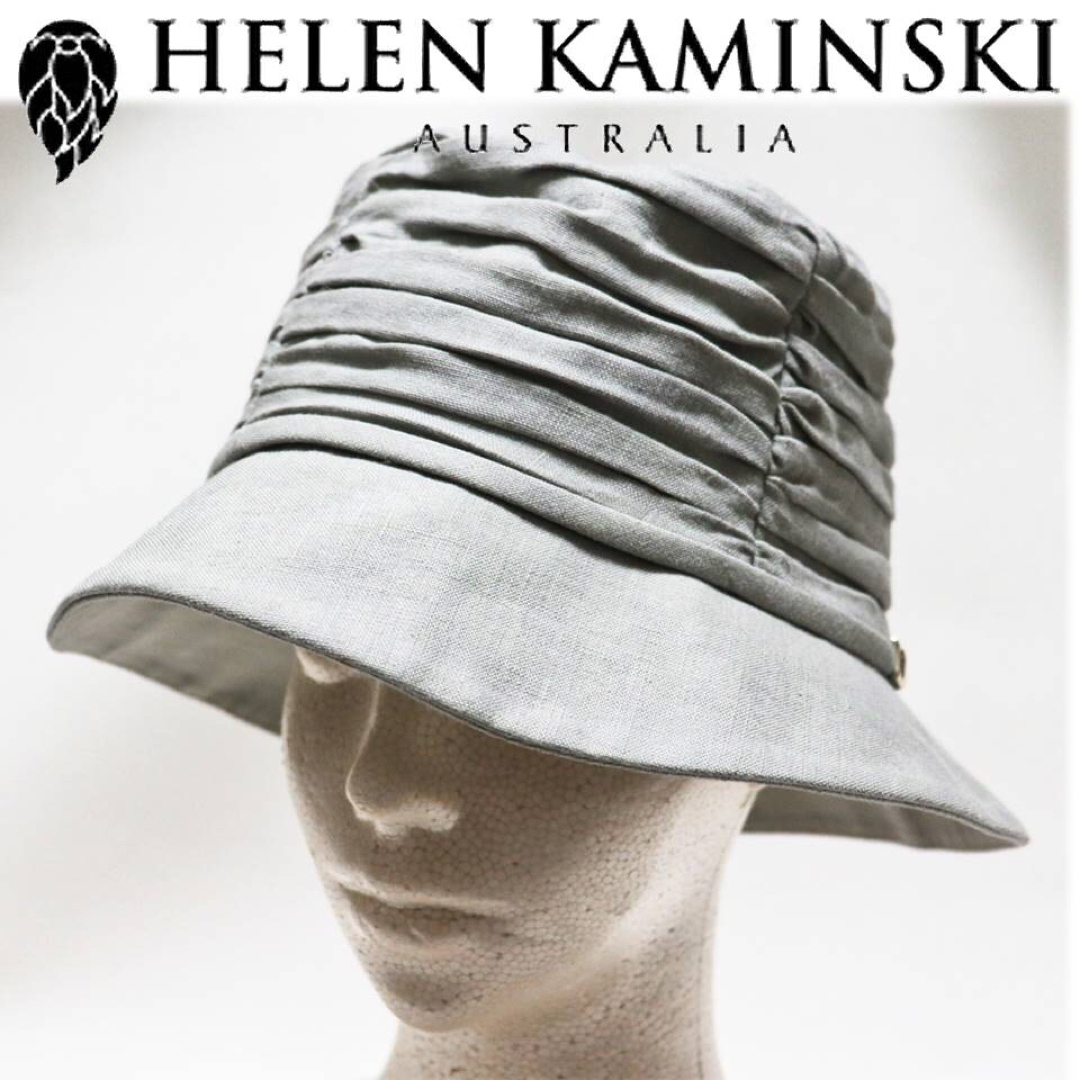 HELEN KAMINSKI(ヘレンカミンスキー)の《ヘレンカミンスキー》新品 イタリア製リネン バケットハット サイズ調整可能 レディースの帽子(ハット)の商品写真