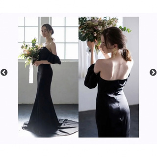ドレスプロダクション　ブラック ソフトマーメイドドレス(ウェディングドレス)