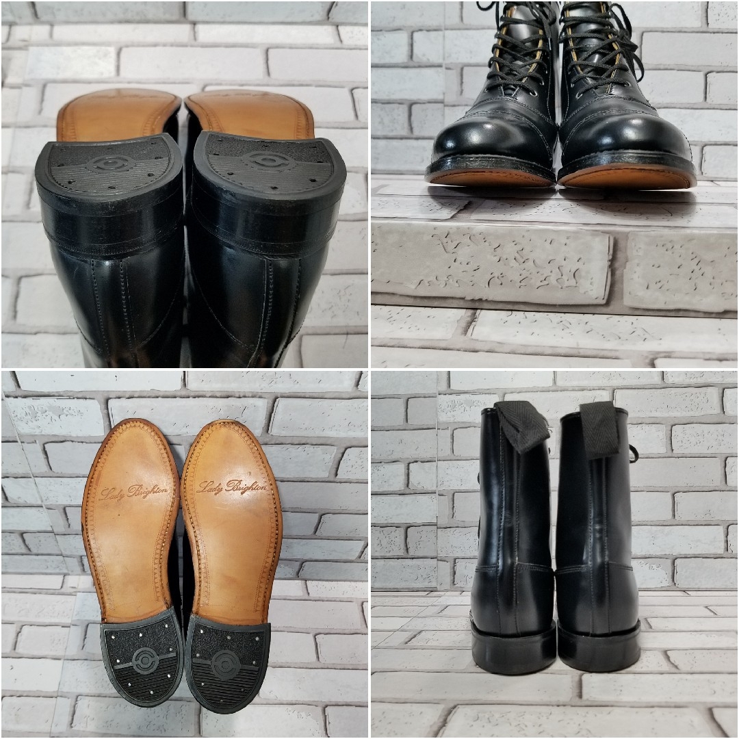 lady brighton】レースアップブーツ ミリタリー ドレス 内羽根式の通販