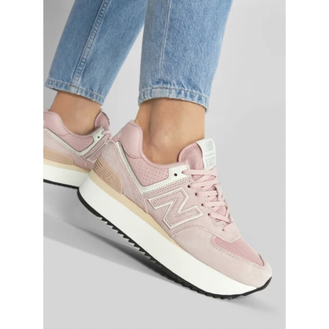 国内正規□ 国内完売サイズ NEW BALANCE WL574ZAC 厚底スニーカー