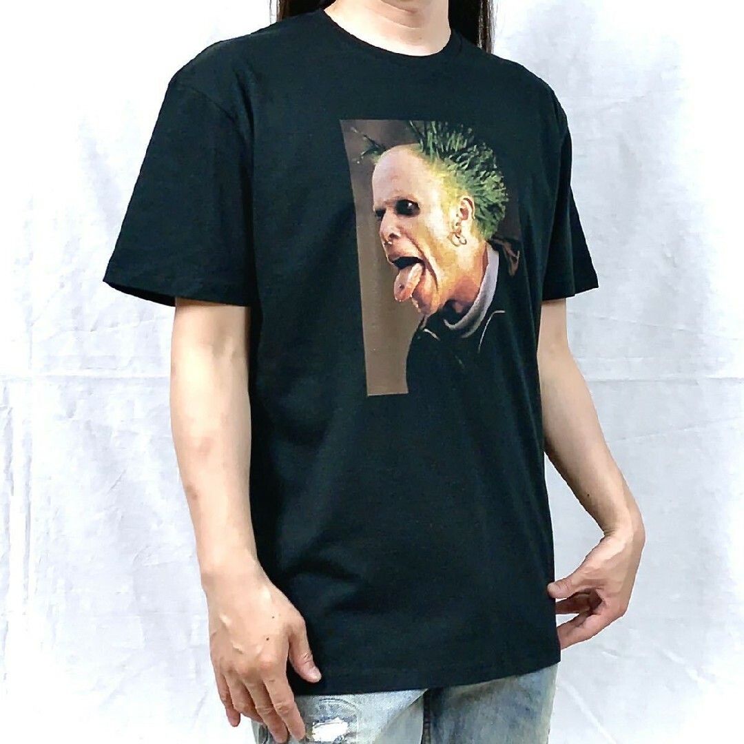 新品 プロディジー テクノ RAVE パンク モヒカン MC キース Tシャツ メンズのトップス(Tシャツ/カットソー(半袖/袖なし))の商品写真