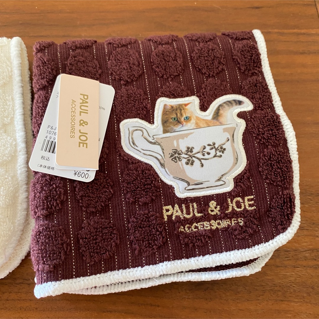 PAUL & JOE(ポールアンドジョー)のmaco様専用◆PAUL&JOE ACCESSOIRES ネコ柄タオルハンカチ レディースのファッション小物(ハンカチ)の商品写真