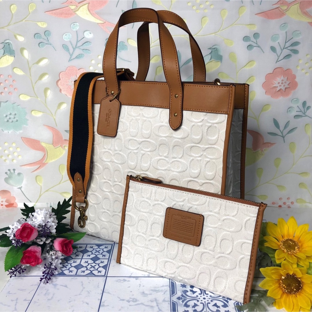 COACH コーチ トート ハンドバッグ シグネチャー キャンバス 08679