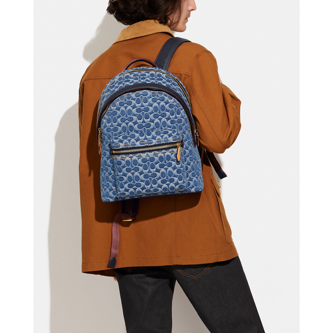 22日限定★coachコーチ デニムシグネチャー パック オーガニックコットン