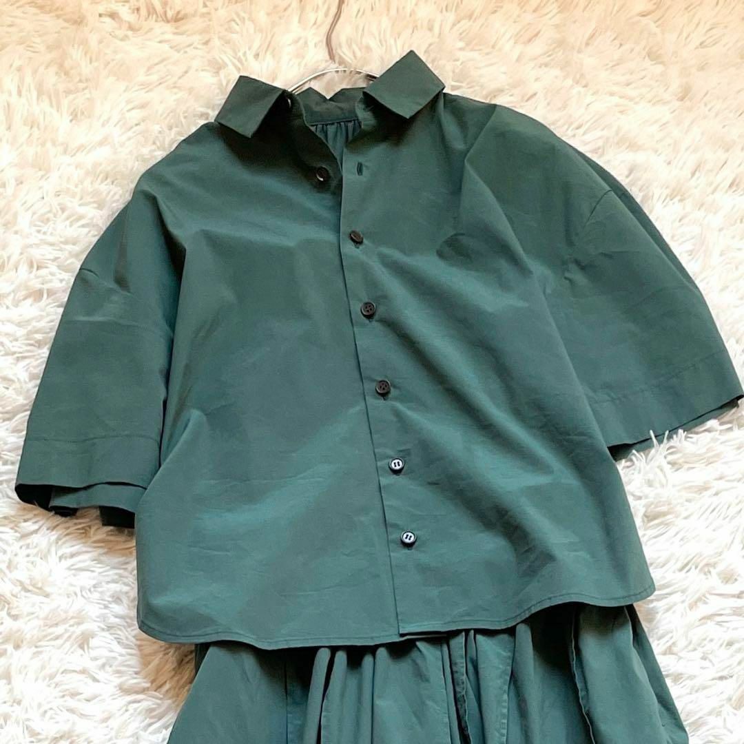 希少サンプル✨SINMEシンメ✨美品 ドッキングシャツワンピース F | www