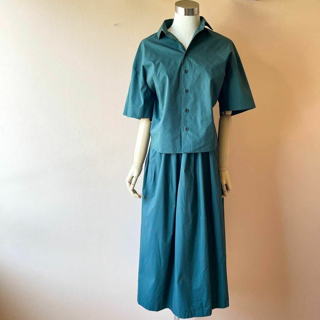 希少サンプル✨SINMEシンメ✨美品 ドッキングシャツワンピース F
