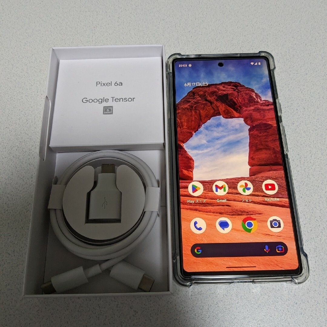 Google Pixel 6a 128GB Charcoalスマートフォン本体