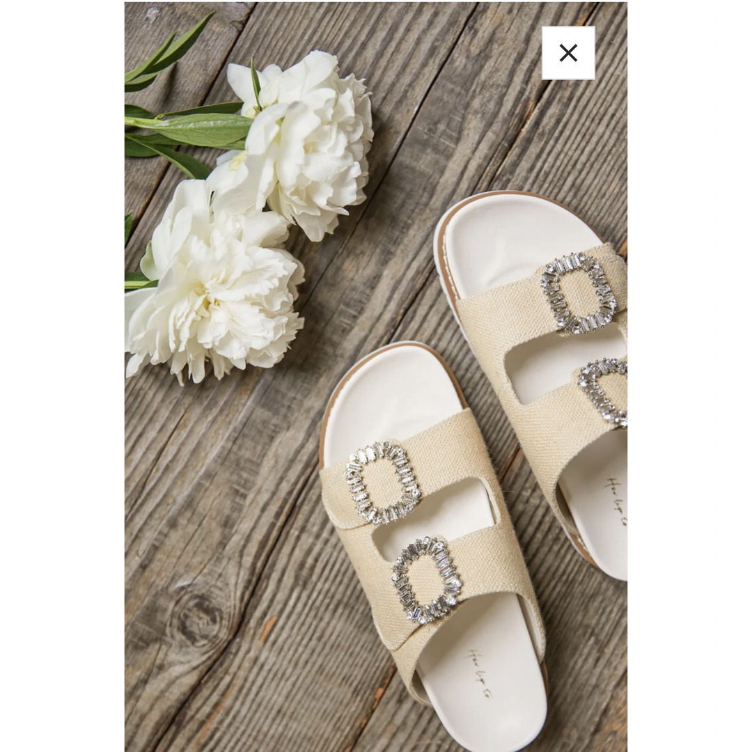 Double Strap Crystal Sandals