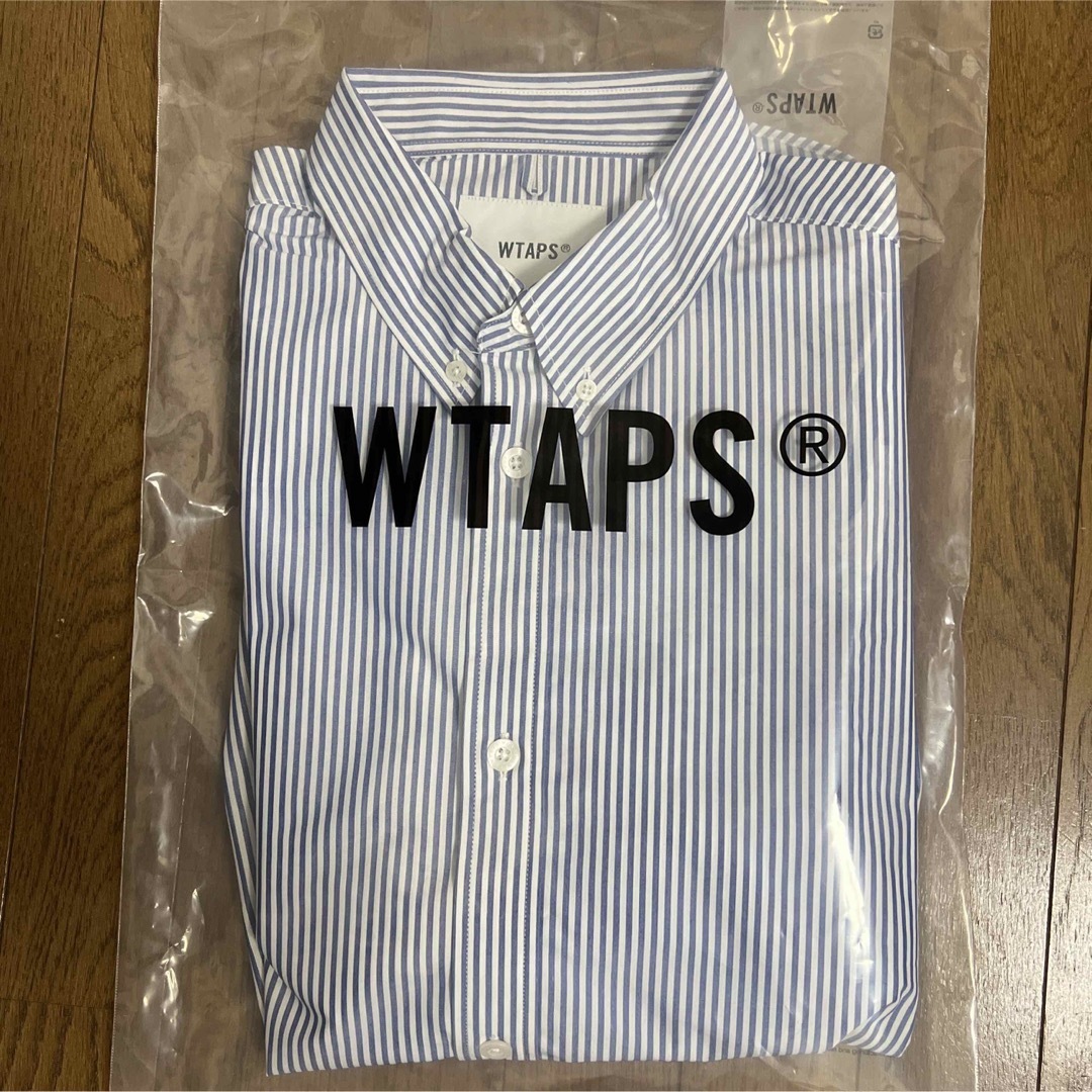 W)taps(ダブルタップス)のS WTAPS BD 02 LS CTPL COOLMAX ストライプ　ブルー メンズのトップス(シャツ)の商品写真