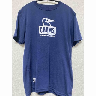 チャムス(CHUMS)のCHUMS ロゴTシャツ　ネイビー　Mサイズ(Tシャツ/カットソー(半袖/袖なし))