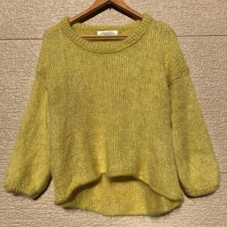 アダムエロぺ(Adam et Rope')の美品 Adam et rope アダムエロペ セーター ニット 38 イエロー(ニット/セーター)