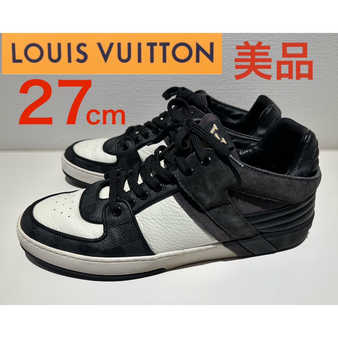 美品❗️ LOUIS VUITTON ダミエ柄 スウェード レザースニーカー-