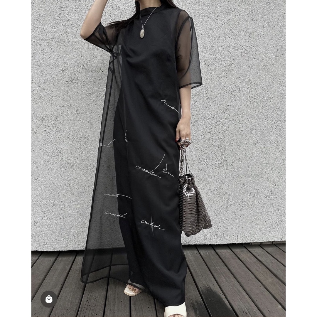 Ameri VINTAGE(アメリヴィンテージ)のKEITAMARUYAMA AMERI SHEER LAYERED DRESS レディースのワンピース(ロングワンピース/マキシワンピース)の商品写真