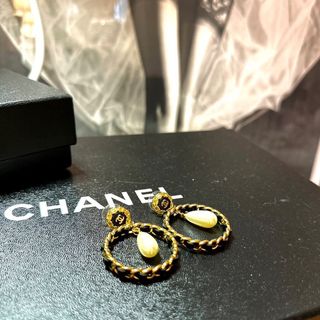 CHANEL ゴールドパールピアス ココマーク ヴィンテージ