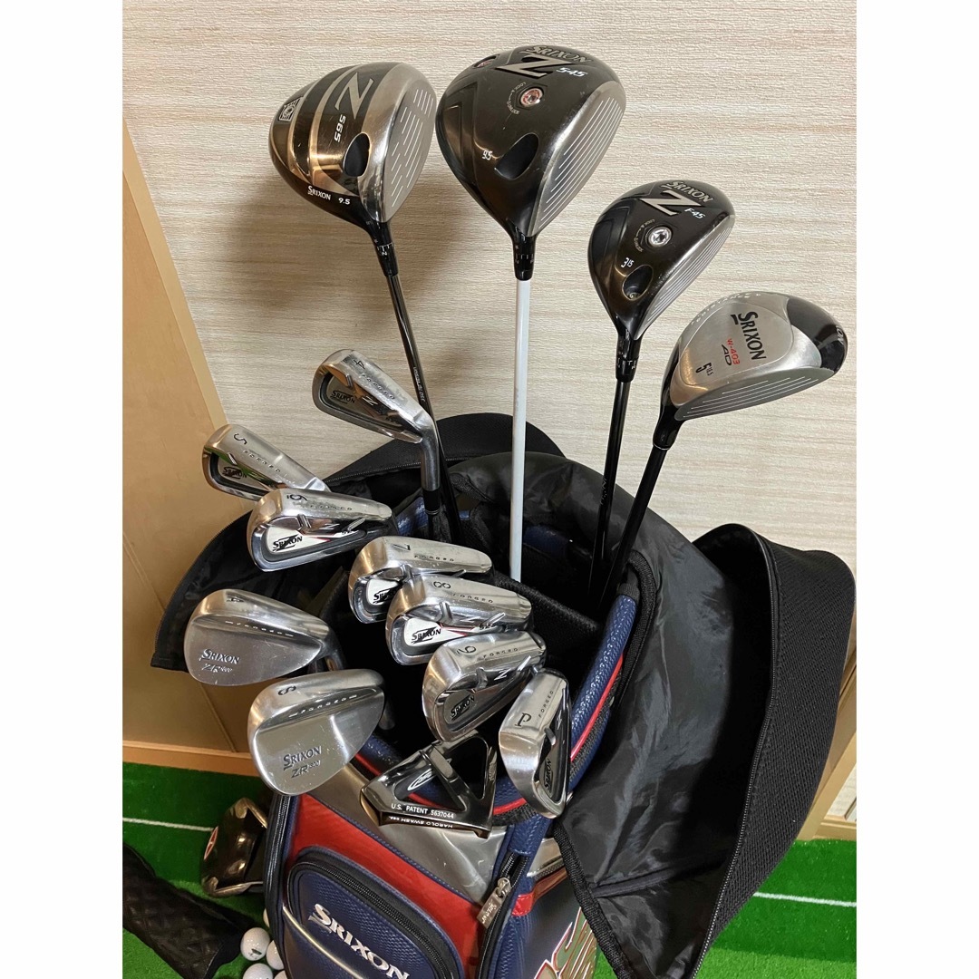 ◆ツルヤ AXEL 等◆ゴルフクラブ セット＋ SRIXON キャディーバッグ付