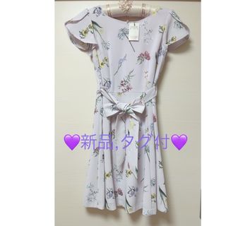 ミッシュマッシュ(MISCH MASCH)の【💜新品、タグ付き💜】 ✿ミッシュマッシュ花柄ワンピース✿(ひざ丈ワンピース)