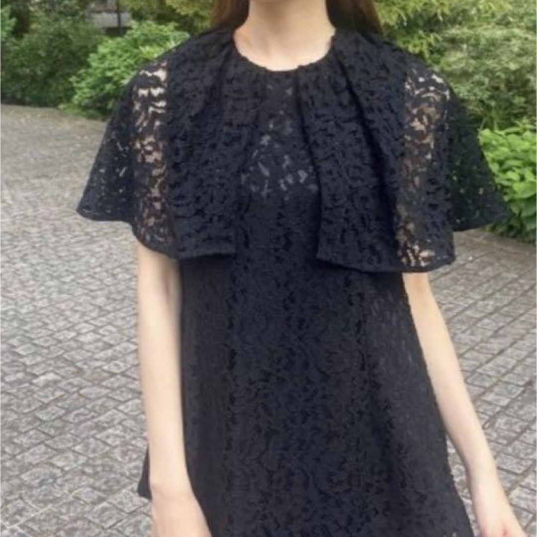 CELFORD 総レースセットアップ レースパンツ ケープブラウス