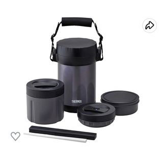 サーモス(THERMOS)のサーモス ステンレスランチジャー 約1.6合 ミッドナイトブルー JBG-200(弁当用品)