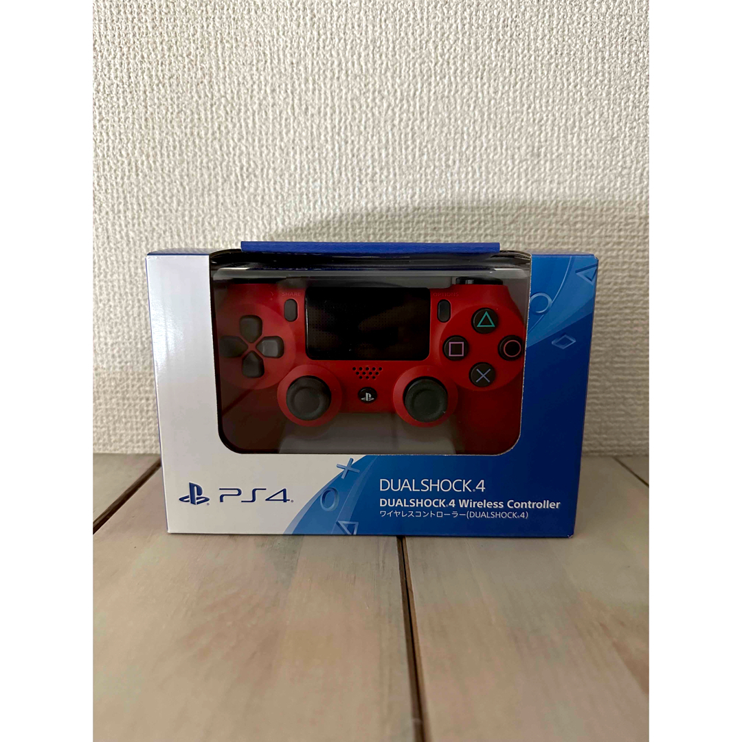 PlayStation4(プレイステーション4)の【極美品】ps4 純正コントローラー DUALSHOCK 4マグマレッド エンタメ/ホビーのゲームソフト/ゲーム機本体(その他)の商品写真