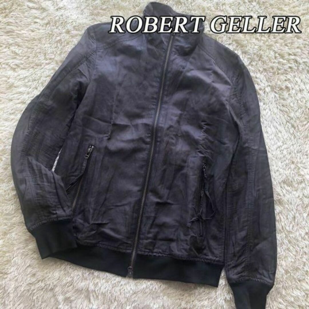 定価¥13万】ロバートゲラー ノーカラー ラムレザー ジャケット 46
