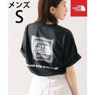 ザノースフェイス(THE NORTH FACE)のS即日発送 新品ノースフェイス バンダナスクエアロゴティー半袖Tシャツ黒ブラック(Tシャツ/カットソー(半袖/袖なし))