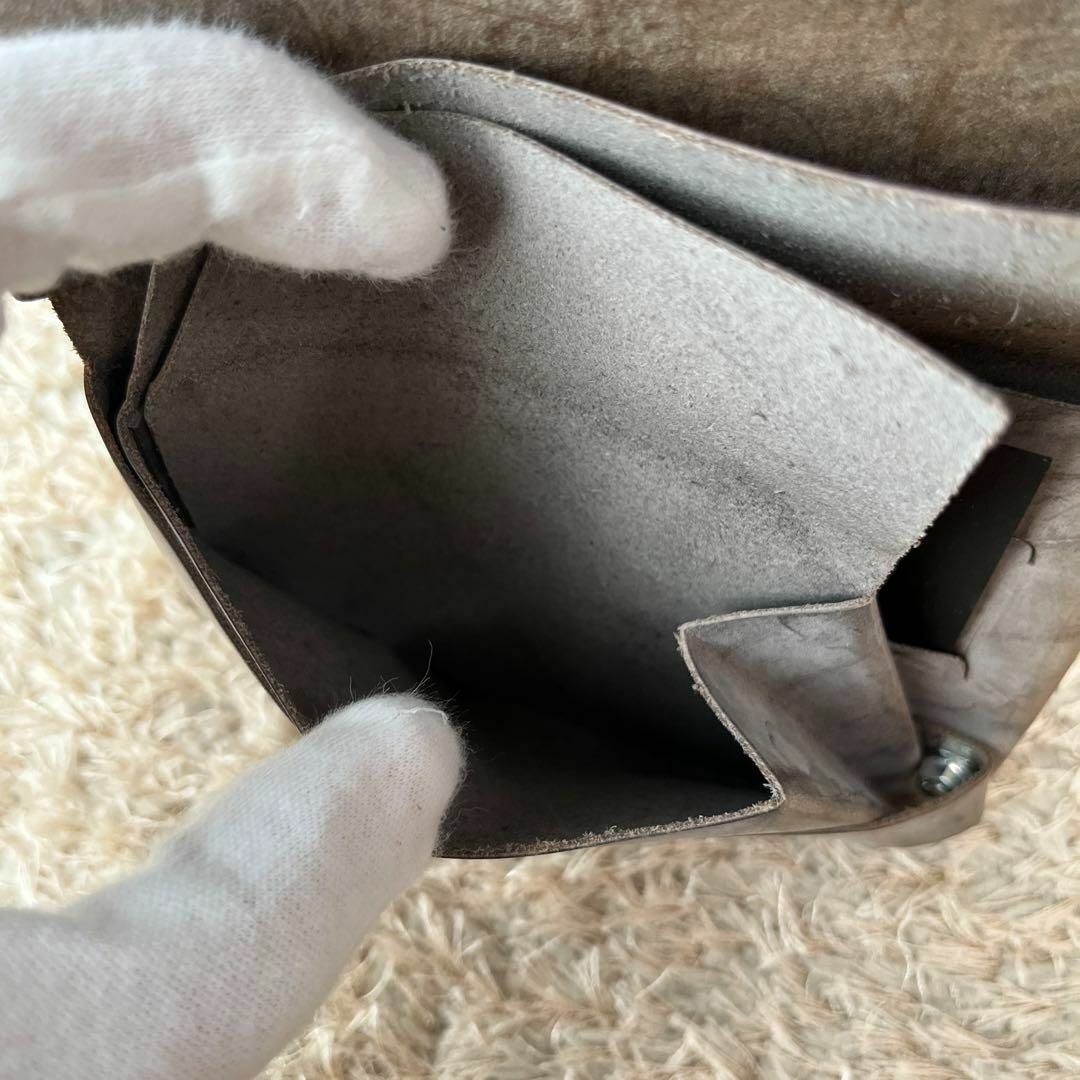 Shosa(ショサ)の【未使用】所作 折財布 ショートウォレット ブライドルレザー グレー メンズのファッション小物(折り財布)の商品写真