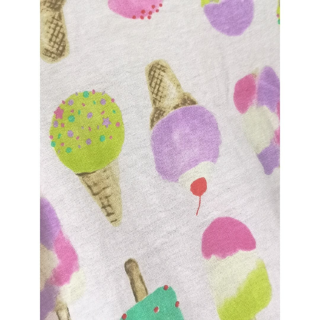 西松屋(ニシマツヤ)のロンパース 70 アイスクリーム柄　女の子　ピンク キッズ/ベビー/マタニティのベビー服(~85cm)(ロンパース)の商品写真