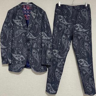 ほぼ未使用 エトロ/ETRO 綿麻 ペイズリー柄 セットアップ M 約45万円