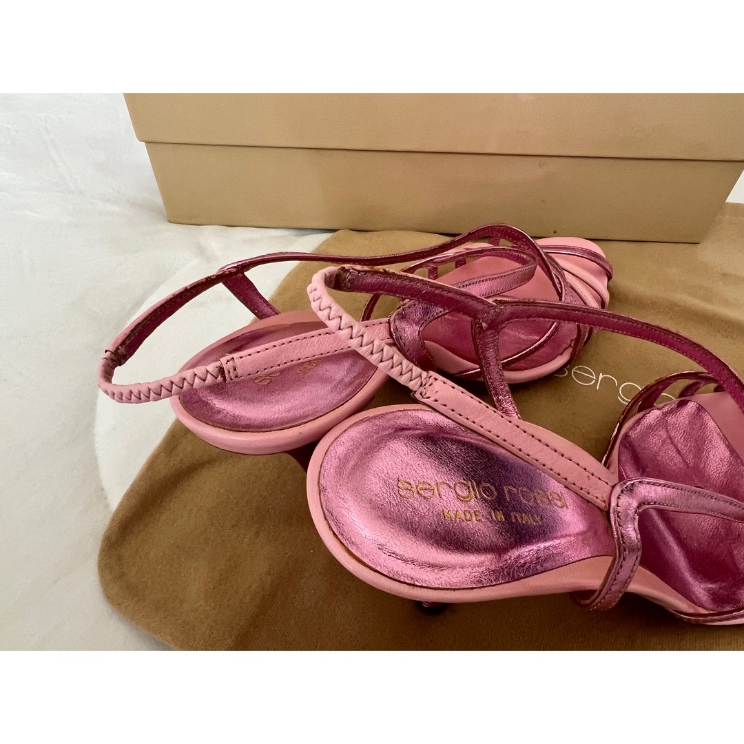 Sergio Rossi(セルジオロッシ)のSergio Rossi セルジオロッシ　サンダル　ピンク　美品 レディースの靴/シューズ(サンダル)の商品写真