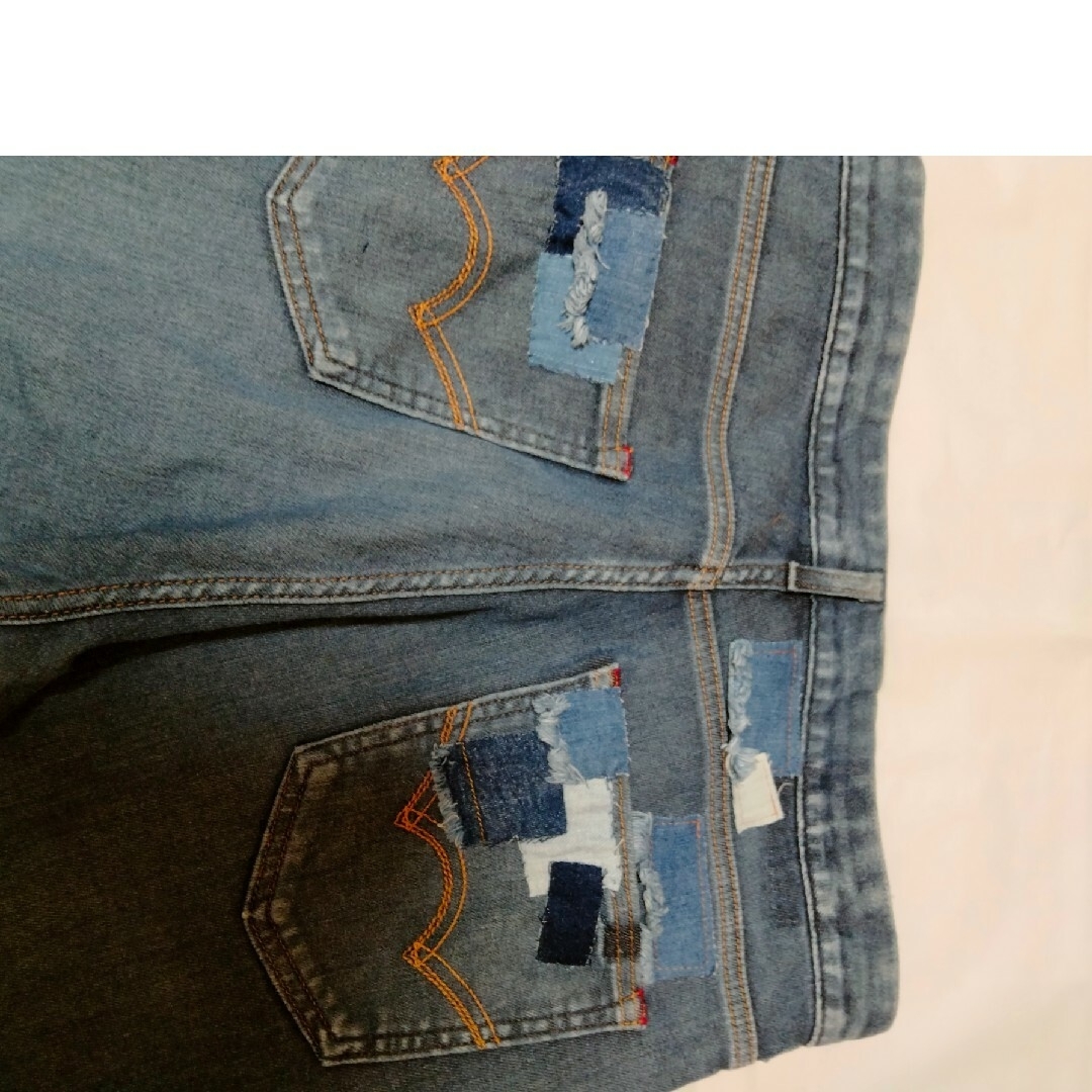 【古着リメイク】パッチワークデニムパンツ メンズ 再構築 一点物