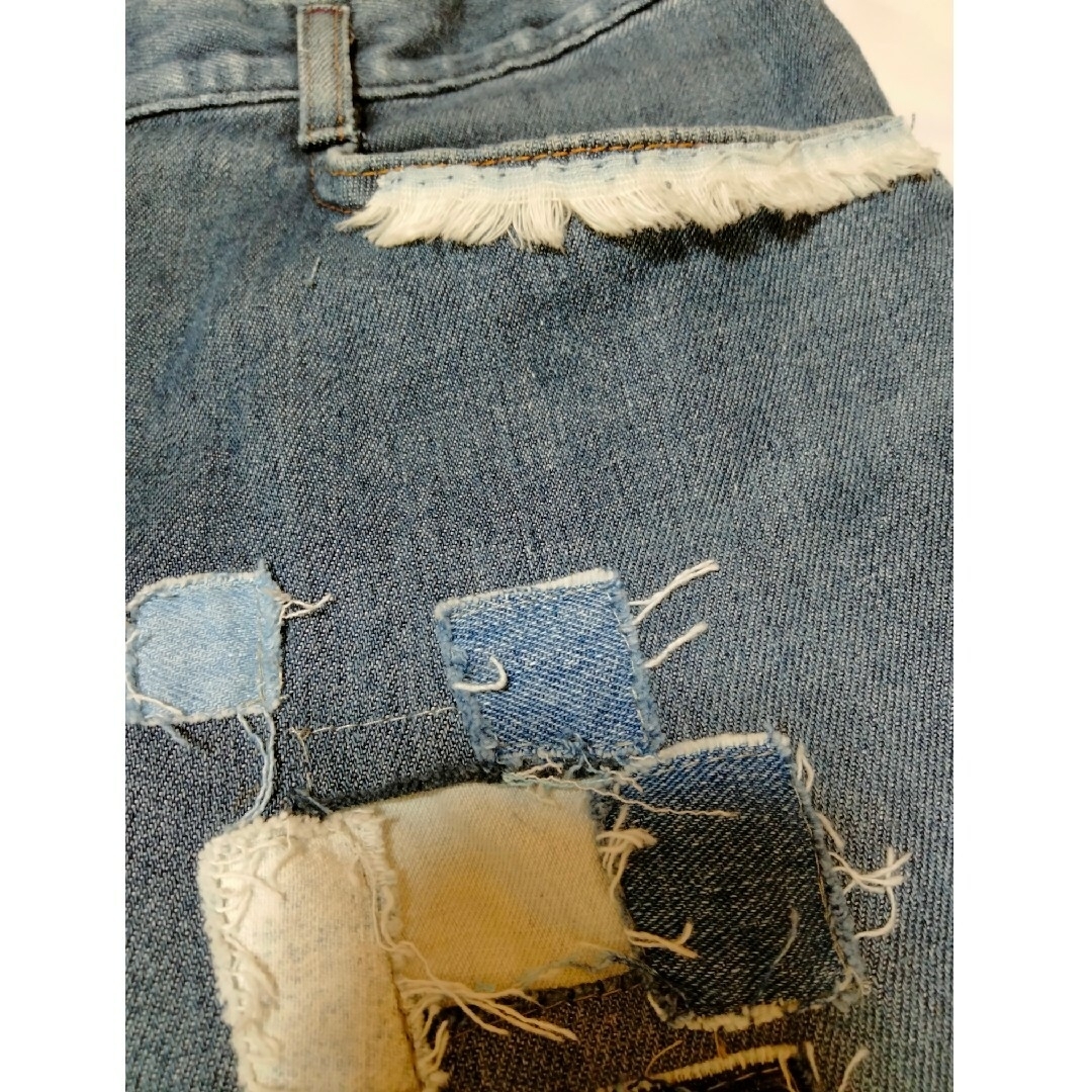 【古着リメイク】パッチワークデニムパンツ メンズ 再構築 一点物