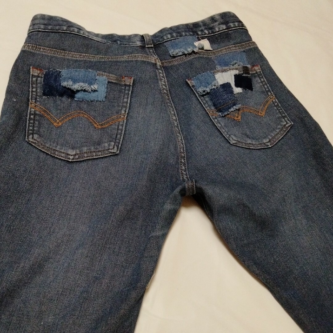 【古着リメイク】パッチワークデニムパンツ メンズ 再構築 一点物