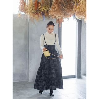 ブルレア Dot Jacquard suspenders skirt 36 の通販 by summer's shop ...