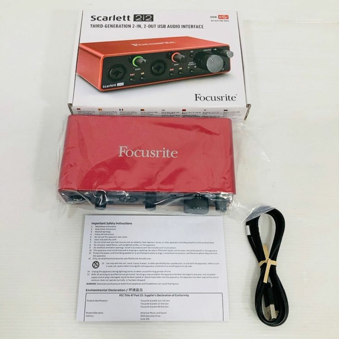 【未使用品】Focusrite　Scarlett 2i2 (3rd Gen) 2